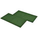 Fall Protection Tiles 18 pcs Rubber 50x50x3 cm Green