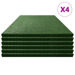Fall Protection Tiles 24 pcs Rubber 50x50x3 cm Green