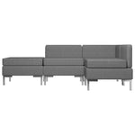 4 Piece Sofa Set Fabric Dark Grey