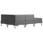 4 Piece Sofa Set Fabric Dark Grey