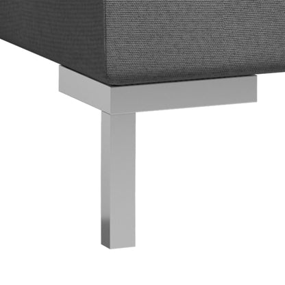 4 Piece Sofa Set Fabric Dark Grey