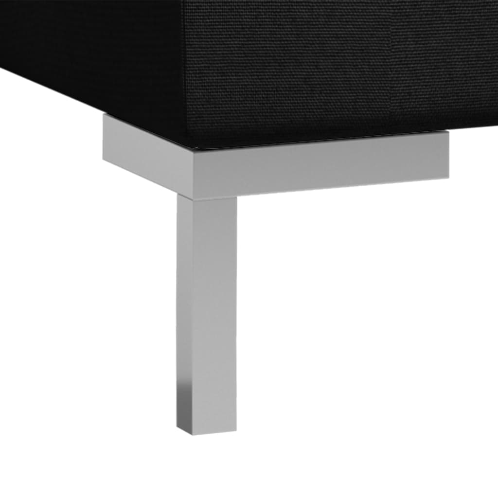 4 Piece Sofa Set Fabric Black