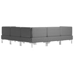 5 Piece Sofa Set Fabric Dark Grey