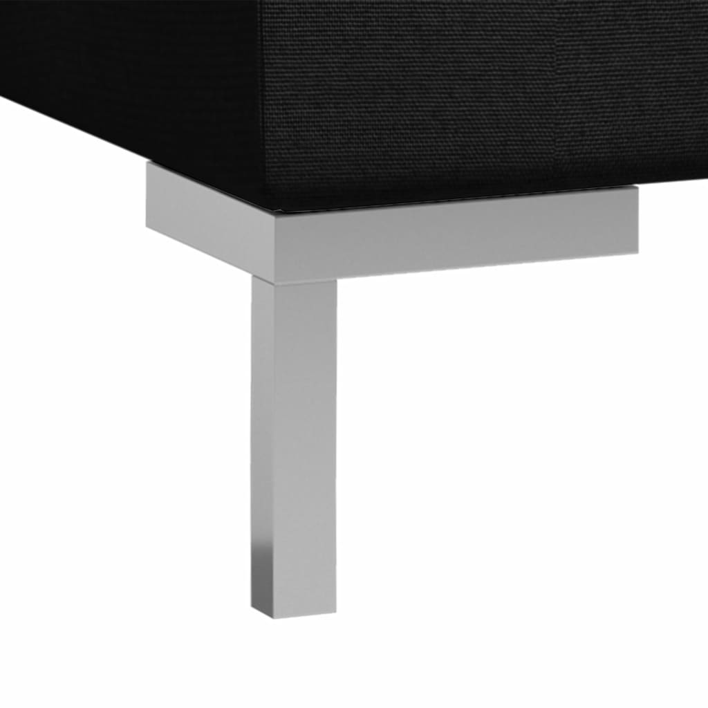6 Piece Sofa Set Fabric Black