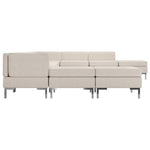 10 Piece Sofa Set Fabric Cream