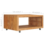 Coffee Table 110x60x40 cm Solid Teak Wood