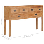 Sideboard 140x30x75 cm Solid Teak Wood