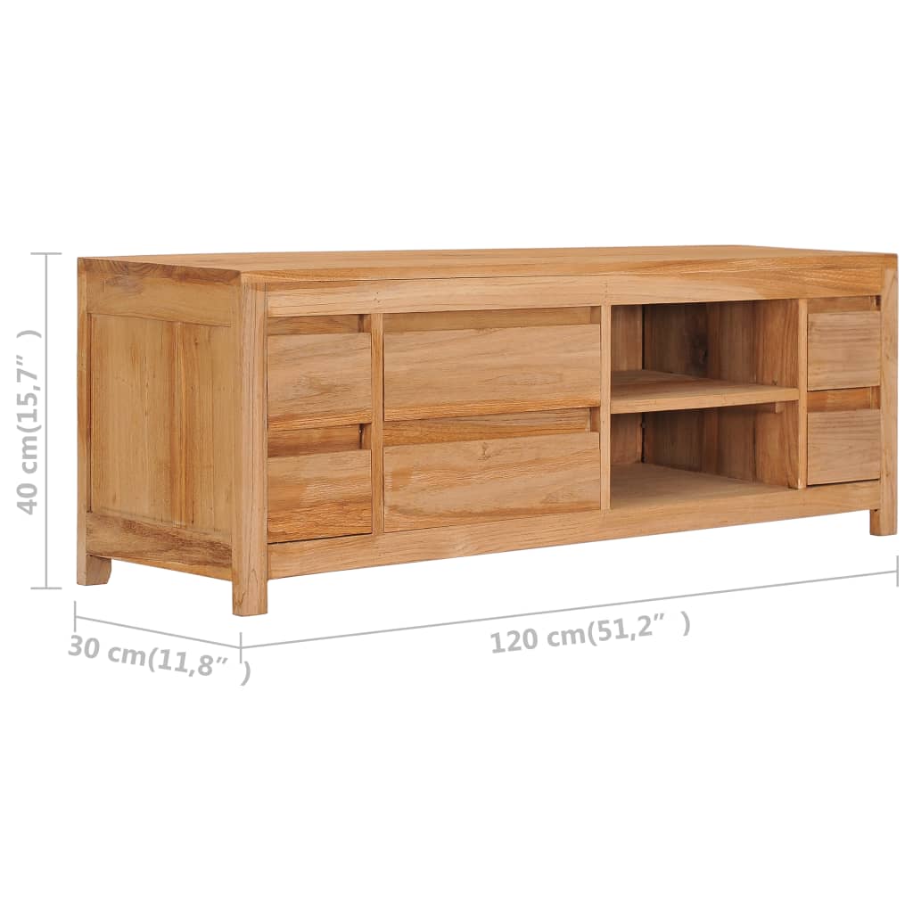 TV Cabinet 120x30x40 cm Solid Teak Wood
