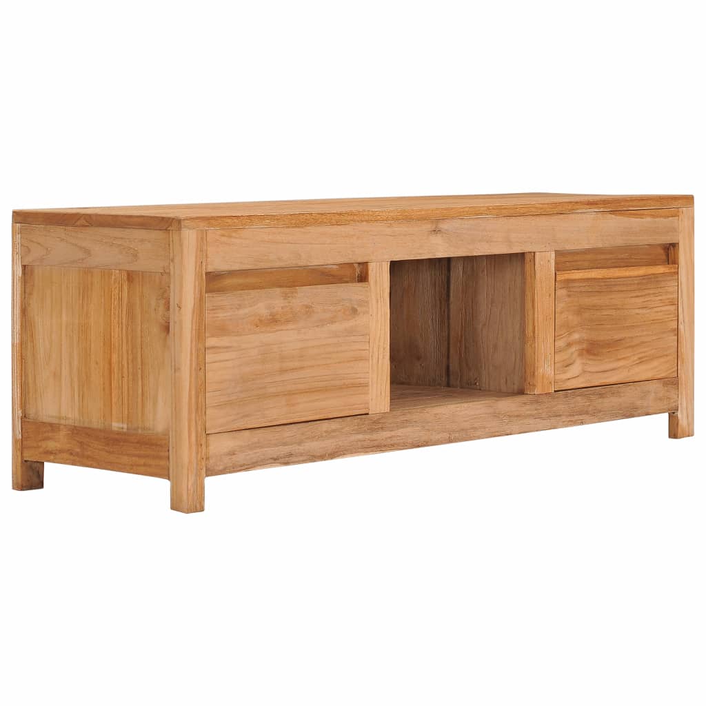 TV Cabinet 100x30x35 cm Solid Teak Wood