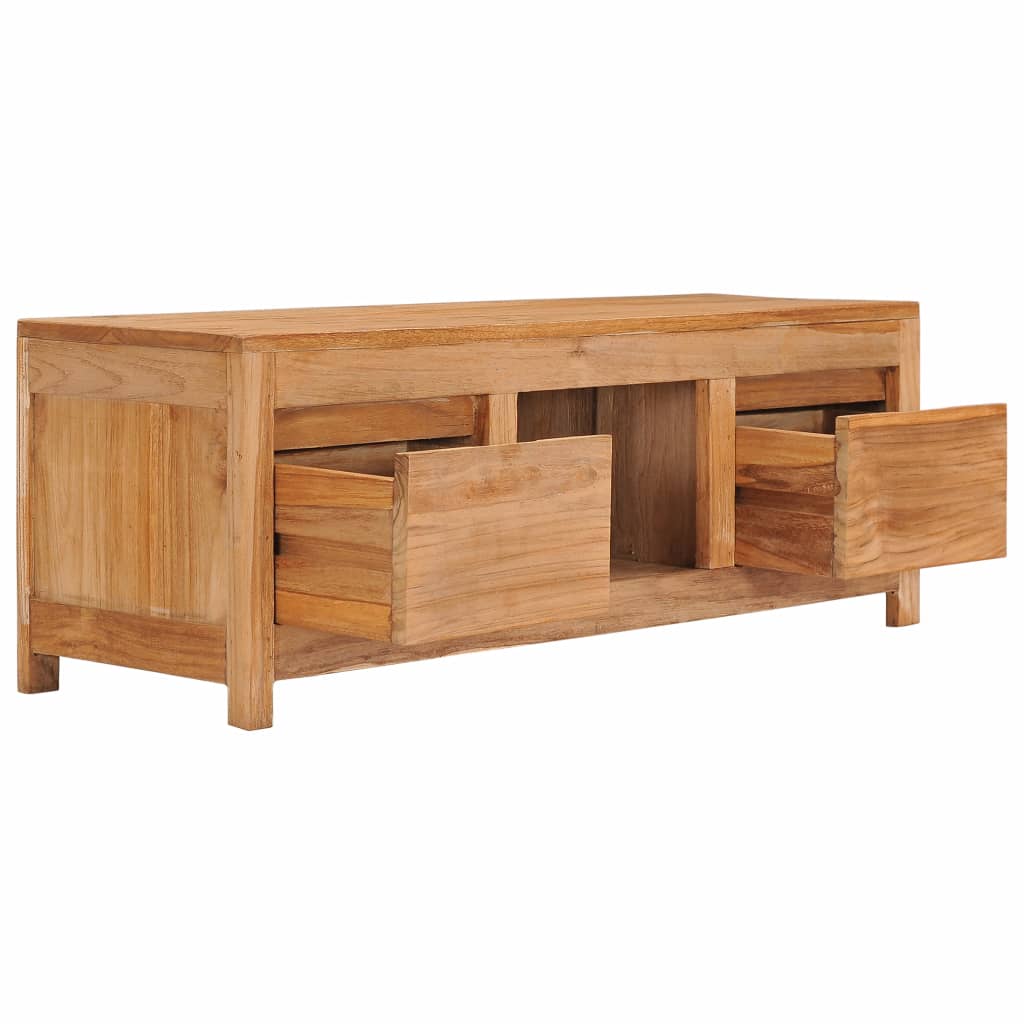 TV Cabinet 100x30x35 cm Solid Teak Wood