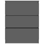 Sideboard High Golss Black 60x35x76 cm Chipboard