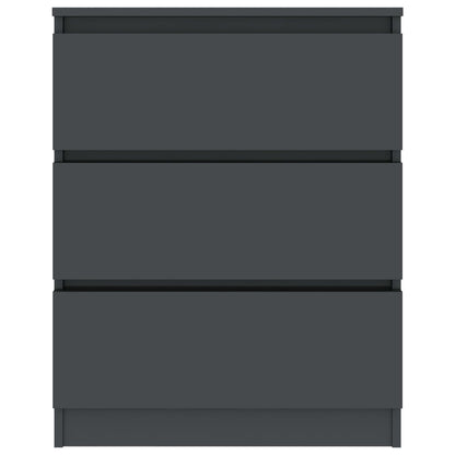 Sideboard High Gloss Grey 60x35x76 cm Chipboard
