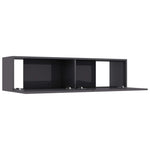TV Cabinet High Gloss Grey 120x30x30 cm Chipboard