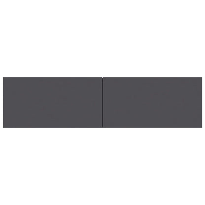 TV Cabinet High Gloss Grey 120x30x30 cm Chipboard