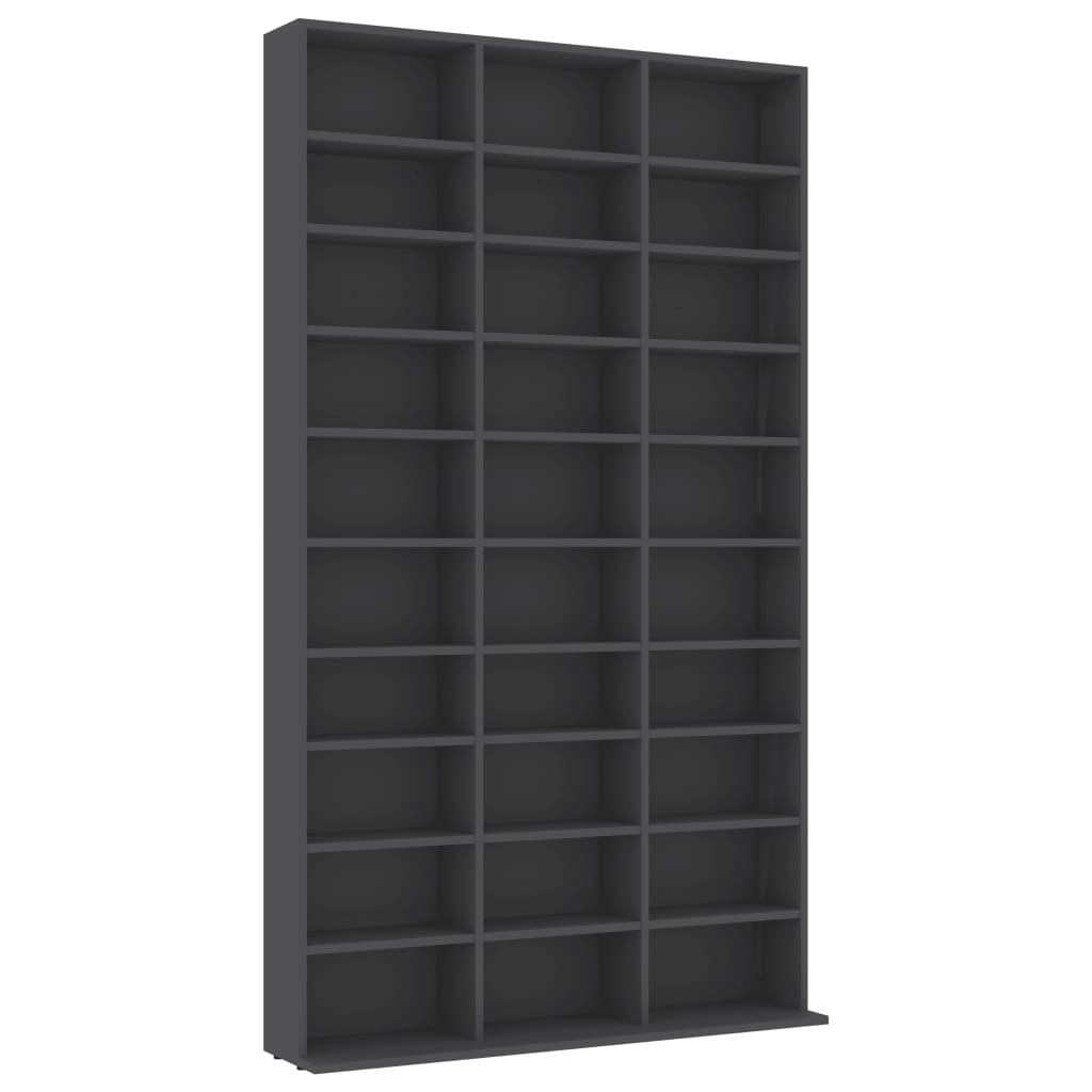 CD Cabinet Grey 102x16x177,5 cm Chipboard