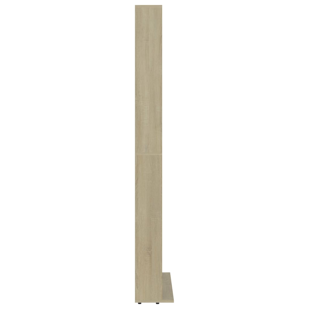 CD Cabinet White and Sonoma Oak 102x16x177,5 cm Chipboard