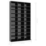CD Cabinet High Gloss Black 102x16x177,5 cm Chipboard