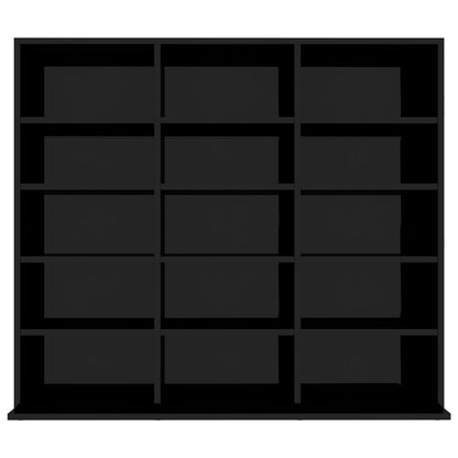 CD Cabinet High Gloss Black 102x16x89,5 cm Chipboard