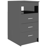 Drawer Cabinet Hign Gloss Black 40x50x76 cm Chipboard