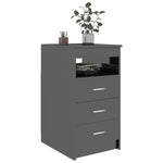Drawer Cabinet Hign Gloss Black 40x50x76 cm Chipboard