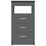 Drawer Cabinet Hign Gloss Black 40x50x76 cm Chipboard