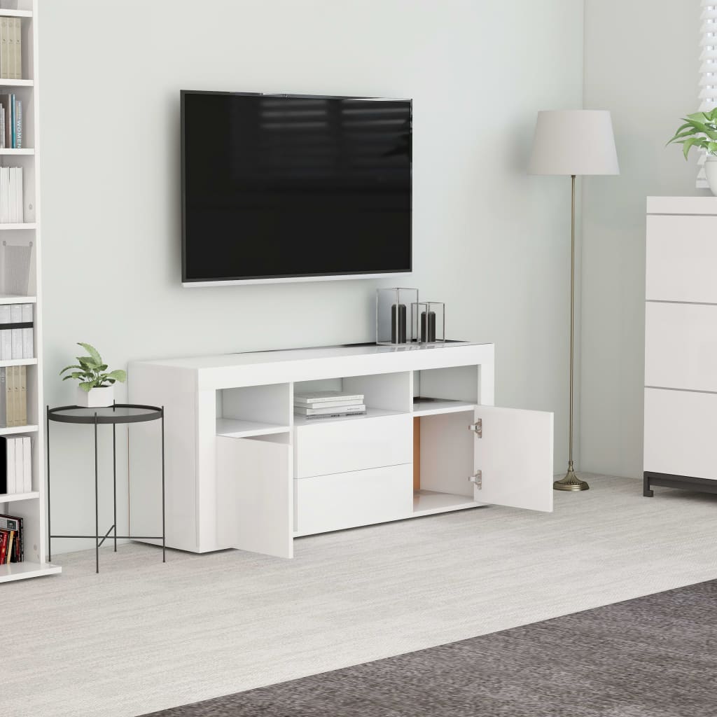 TV Cabinet White 120x30x50 cm Chipboard