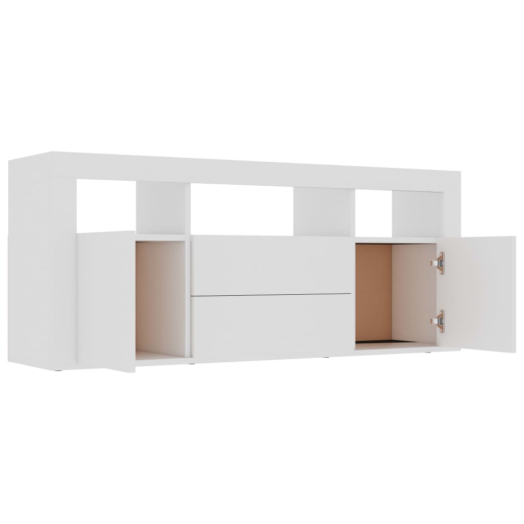 TV Cabinet White 120x30x50 cm Chipboard