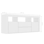 TV Cabinet White 120x30x50 cm Chipboard