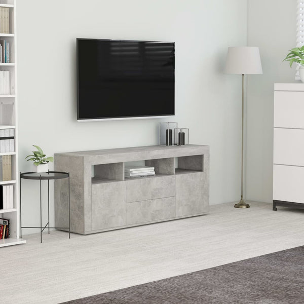  TV Cabinet Concrete Grey 120x30x50 cm Chipboard