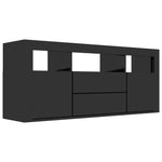 TV Cabinet High Gloss Black 120x30x50 cm Chipboard