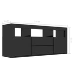 TV Cabinet High Gloss Black 120x30x50 cm Chipboard