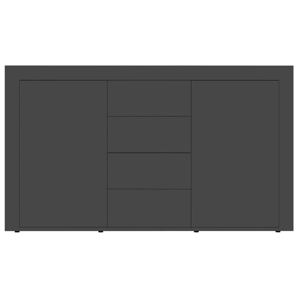 Sideboard High Gloss Grey 120x36x69 cm Chipboard