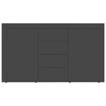 Sideboard High Gloss Grey 120x36x69 cm Chipboard