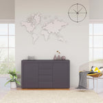 Sideboard High Gloss Grey 120x36x69 cm Chipboard