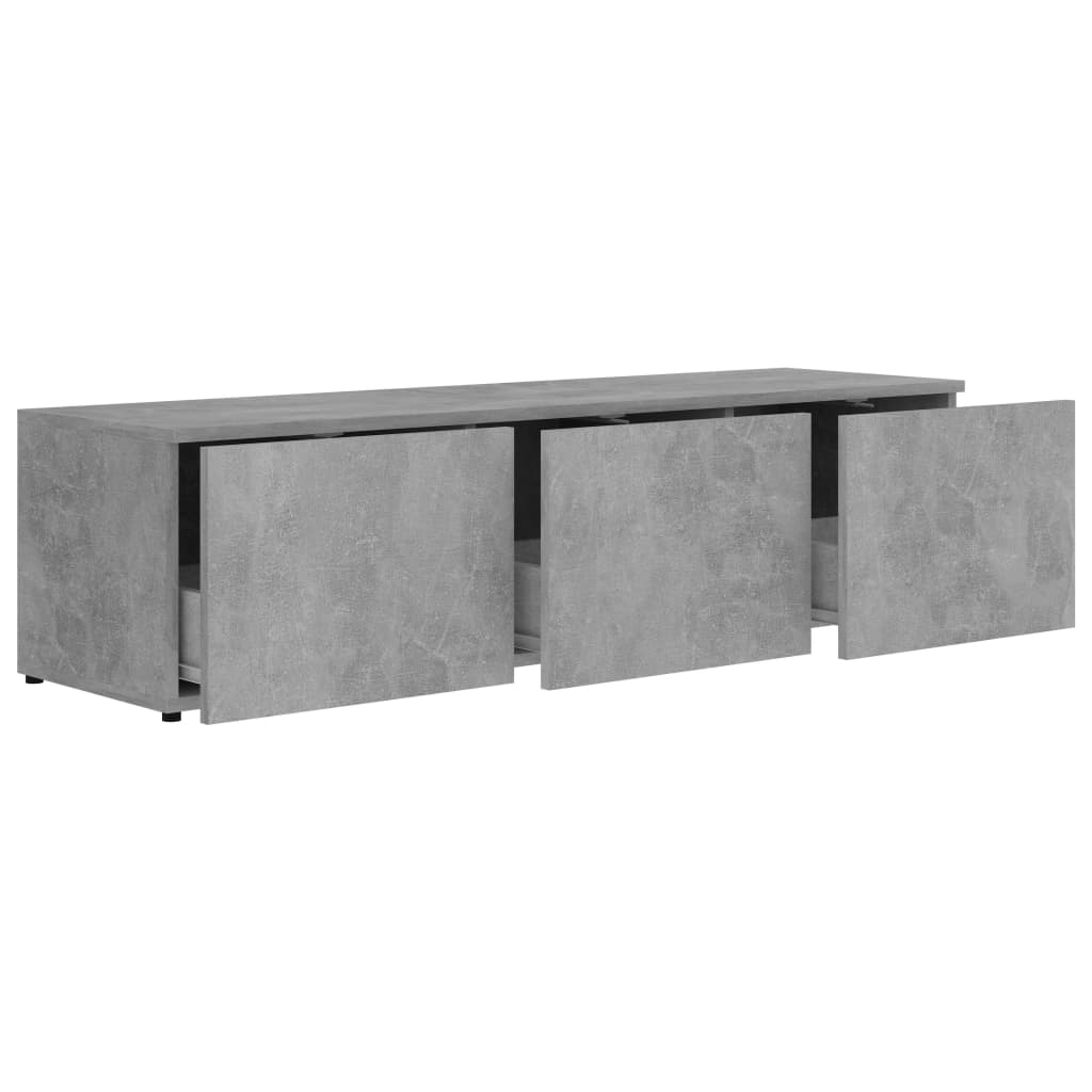 TV Cabinet Concrete Grey 120x34x30 cm Chipboard