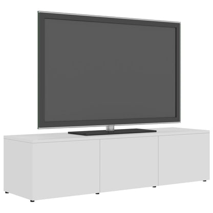 TV Cabinet High Gloss White 120x34x30 cm Chipboard