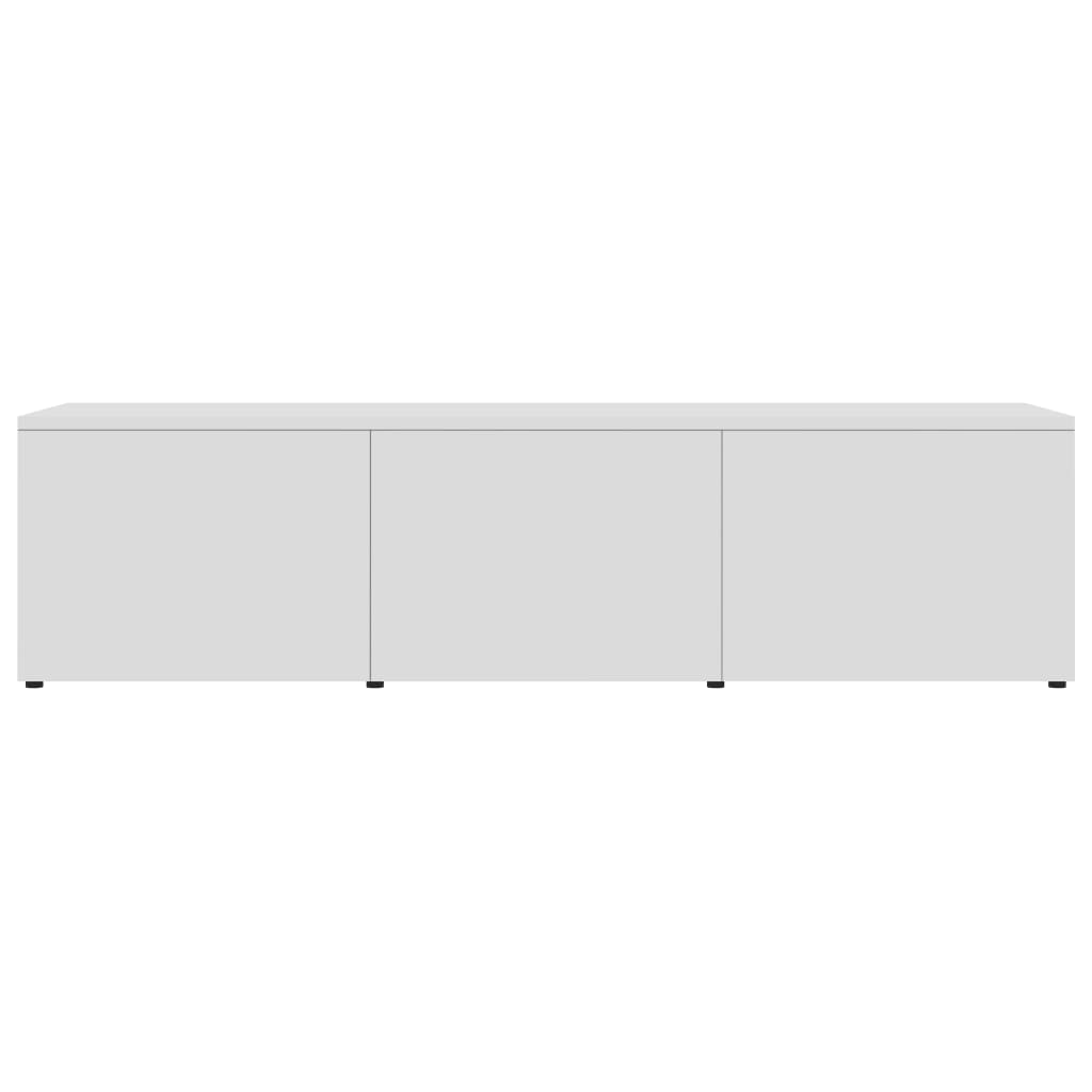 TV Cabinet High Gloss White 120x34x30 cm Chipboard