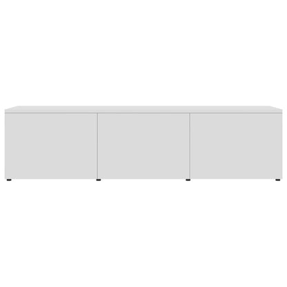 TV Cabinet High Gloss White 120x34x30 cm Chipboard