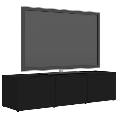 TV Cabinet High Gloss Black 120x34x30 cm Chipboard