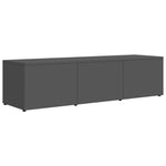 TV Cabinet High Gloss Grey 120x34x30 cm Chipboard