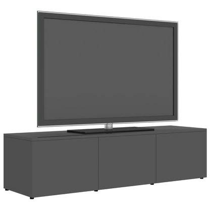 TV Cabinet High Gloss Grey 120x34x30 cm Chipboard