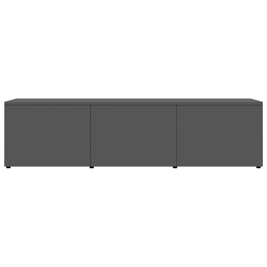 TV Cabinet High Gloss Grey 120x34x30 cm Chipboard
