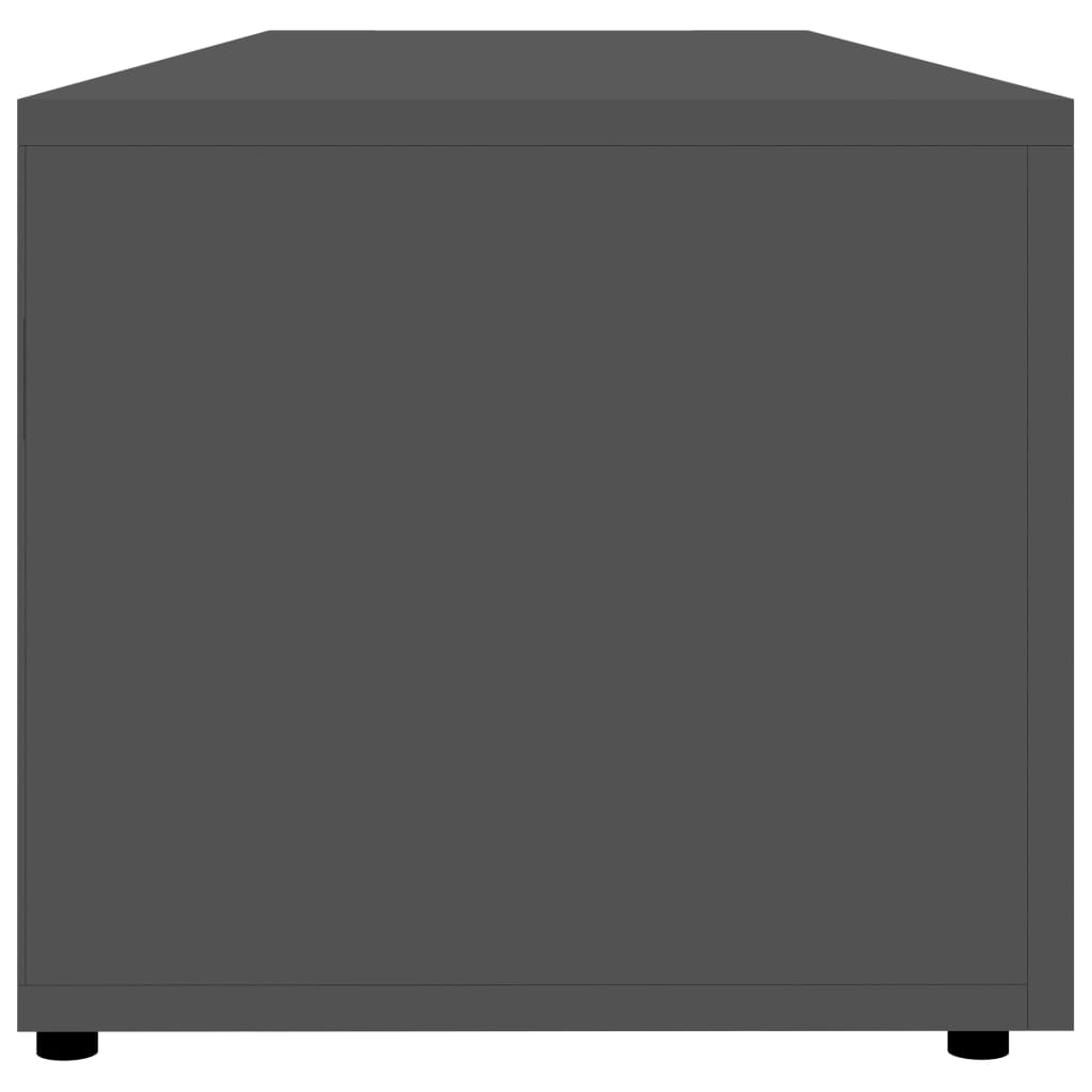 TV Cabinet High Gloss Grey 120x34x30 cm Chipboard