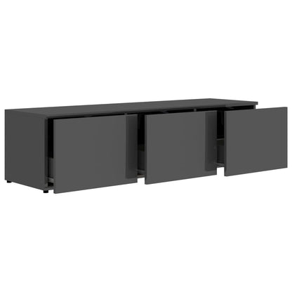 TV Cabinet High Gloss Grey 120x34x30 cm Chipboard