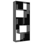 Book Cabinet High Gloss Black 67x24x161 cm Chipboard