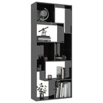 Book Cabinet High Gloss Black 67x24x161 cm Chipboard