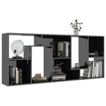Book Cabinet High Gloss Black 67x24x161 cm Chipboard