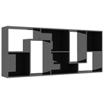 Book Cabinet High Gloss Black 67x24x161 cm Chipboard