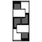 Book Cabinet High Gloss Black 67x24x161 cm Chipboard
