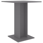 Bistro Table Grey 60x60x75 cm Chipboard
